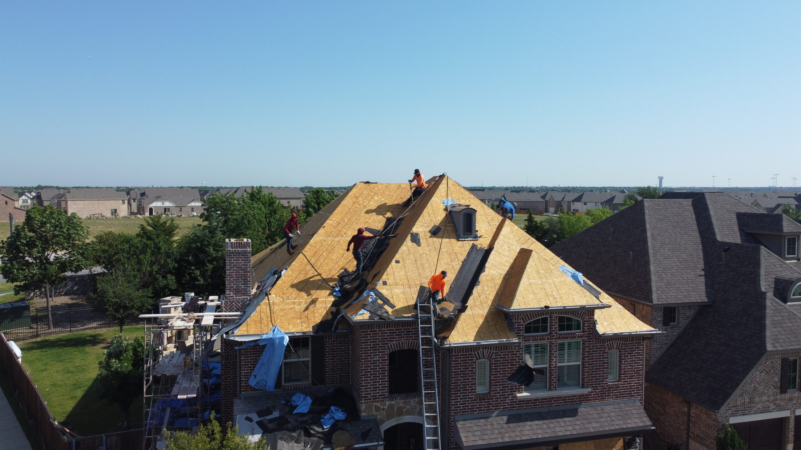North Dallas residential roof repair on a local home